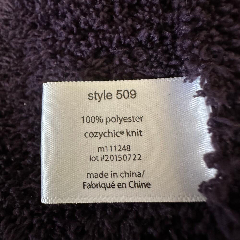 Barefoot Dreams CozyChic Adult Robe in Umber Purple EUC Size 1 S/M - Picture 8 of 8